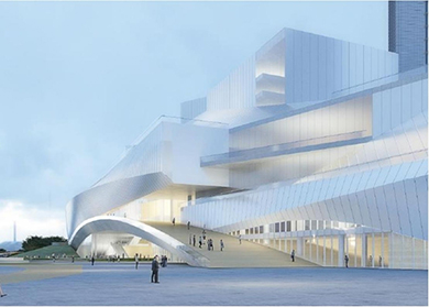 廣東美術(shù)館、廣東非物質(zhì)文化遺產(chǎn)展示中心、廣東文學(xué)館“三館合一”（